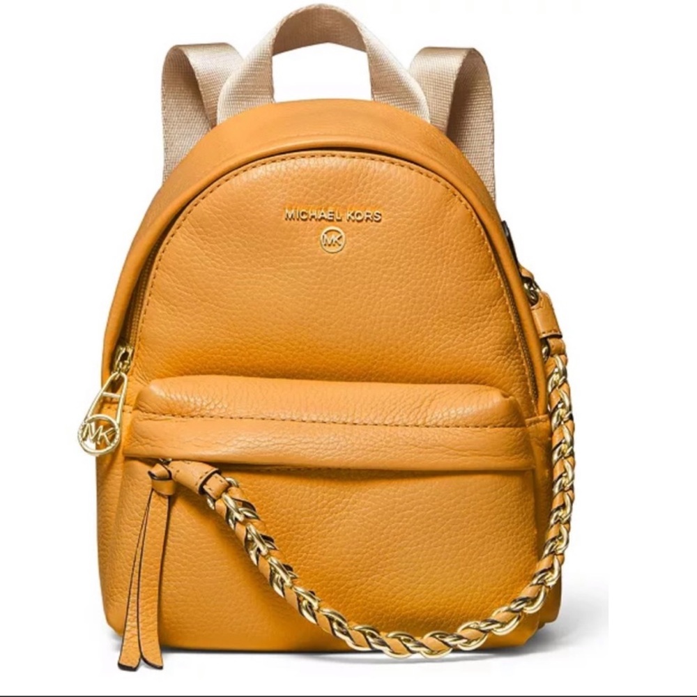 Michael kors yellow extra small backpack new